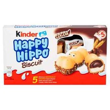 Happy Hippo Cocoa Crispy Wafer Kinder Milk & Cocoa Cream Biscuits