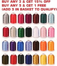 Embroidery Machine Viscose Silk Threads 2500 yards Each BUY 2 & GET 1 FREE ADD 3