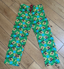 Pre-Loved Boys Pyjama Bottoms Sponge Bob Square Pants Age 8-9 Years George VGC