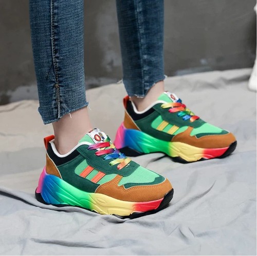 Women rainbow sport shoes - ✨women,