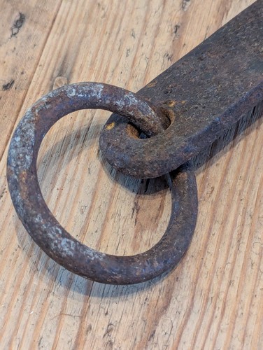 Antique wrought iron tethering - iron,