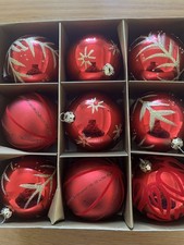 Luxury Red And Gold Christmas Tree Bauble Decorations