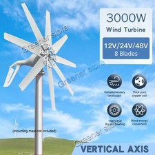 3kW 8 Blades 12/24V 48V Wind