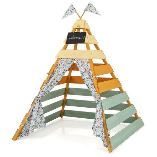 Costway wooden play - wooden, tent