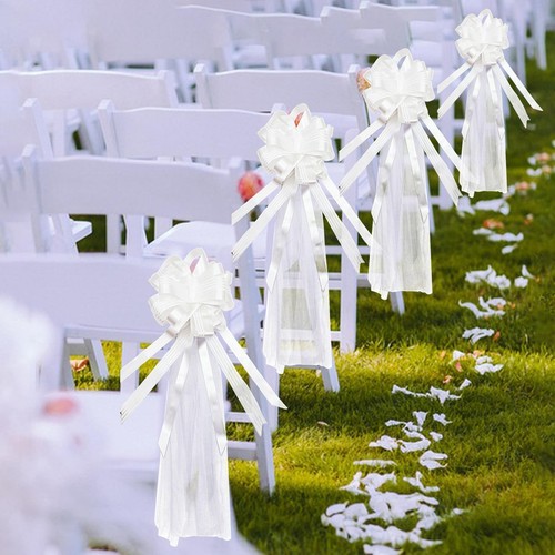 Pieces wedding pew bows - wedding,