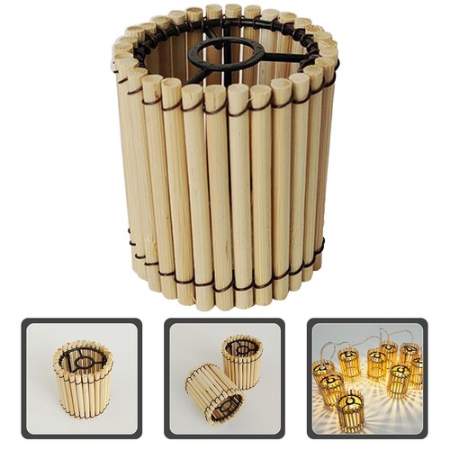 Small bamboo lamp - bamboo, shade