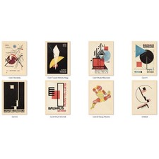 Set of eight postcards with