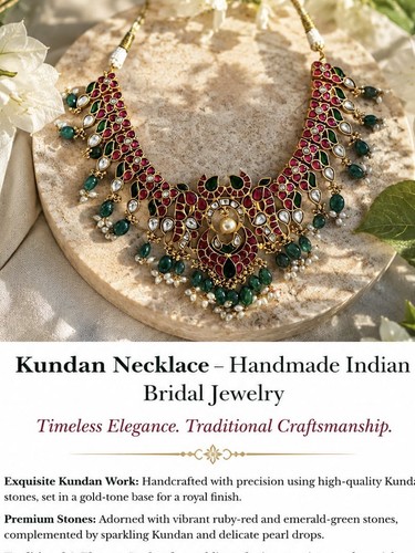 Traditional kundan necklace - traditional,