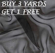 Premium Plain Black Crepe