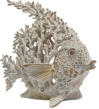 Beach Coastal Decor Coral Reef Angelfish Home Office Desk Decor Sculpture Statue