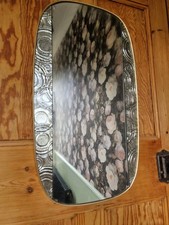 mid century landscape portrait swirl design wall mirror 60s retro vintage