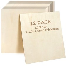 12PCS Basswood Sheets for