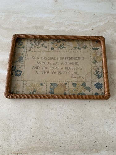 Vintage framed sampler print - vintage,