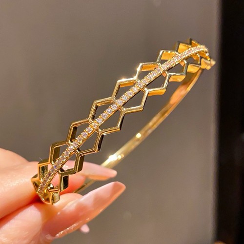 18k gold electroplated zircon - 18k,