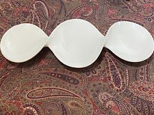 Wovo Melamine White Twist Serving Dish By Scott Henderson 18" Long