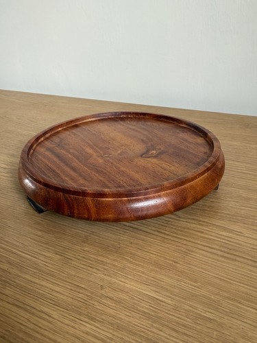 Round solid wood plant stand - solid,
