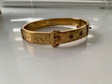 Vintage 9ct gold metal core bangle