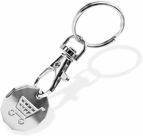 Trolley coin keyring removable - coin,