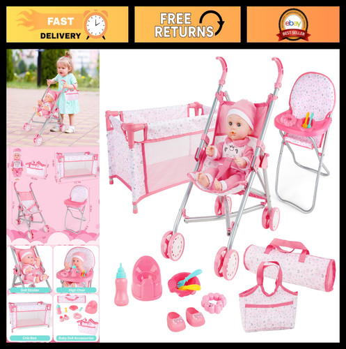Baby doll stroller crib - baby,