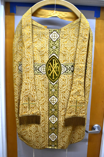 Older embroidered red - red, cope