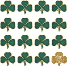 Cloverleaf Green Gold Pin