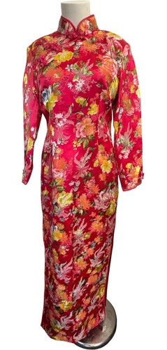 Floral embroidered cheongsam - floral,