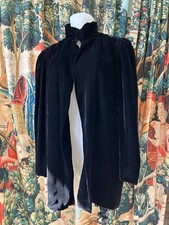 1930s Stunning Inky Black Silk