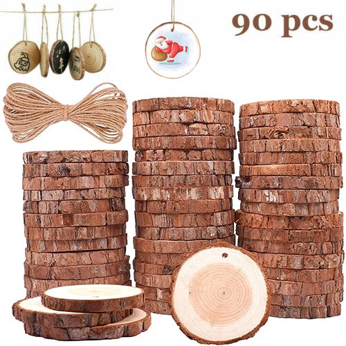 90pcs natural wood slices - 60/90pcs,