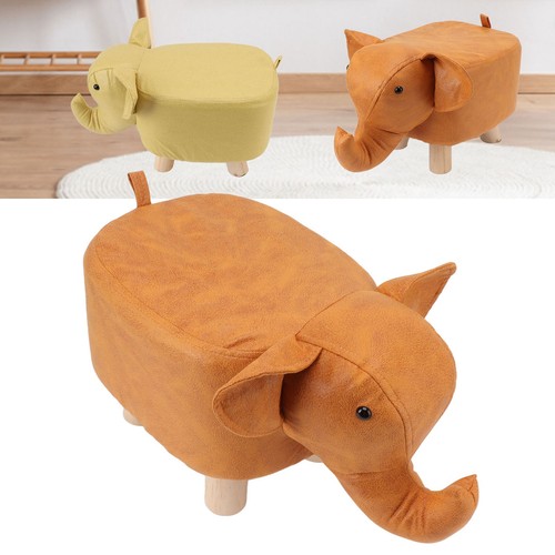 Orange animal footstools - orange,