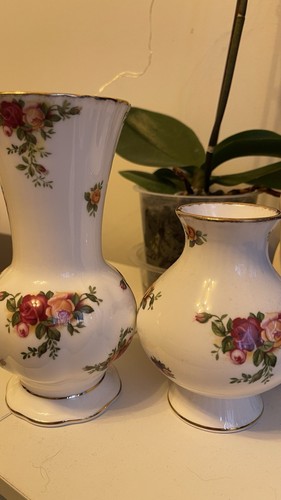 Vintage porcelain vases pair - porcelain,
