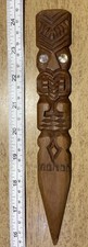 Vintage Māori Tiki Teko Teko Wood Carving 