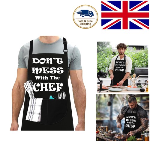 Black aprons for men funny - black,
