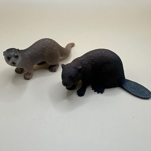 Schleich beaver otter - otter, pair