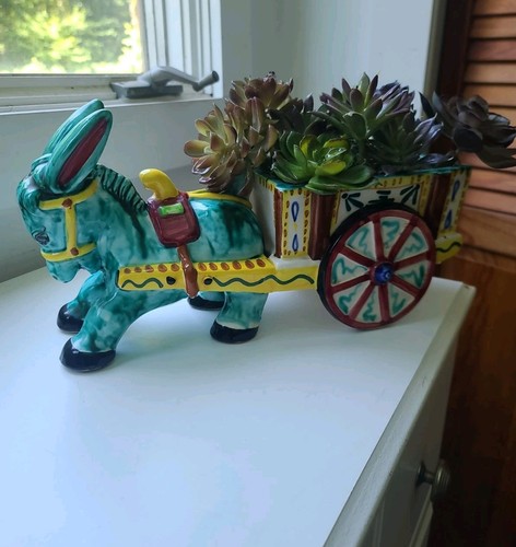 Vintage donkey pulling cart - vintage, xl