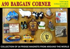 UNIQUE SET OF FRIDGE MAGNETS FROM AROUND THE WORLD SOUVENIRS 15/20 YEARS OLD