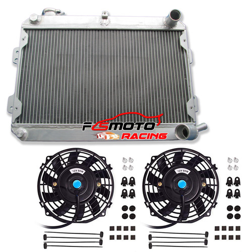Row aluminum radiator fans - aluminum, radiator+fans