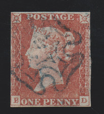 GB QV 1841 SG8a 1d Penny Red