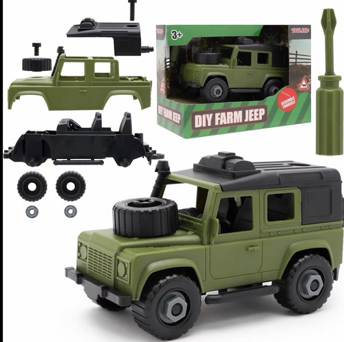Toy car green diy farm - toy, jeep