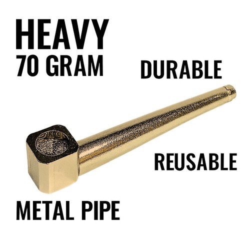 Heavy metal pipe gold 70g - metal,