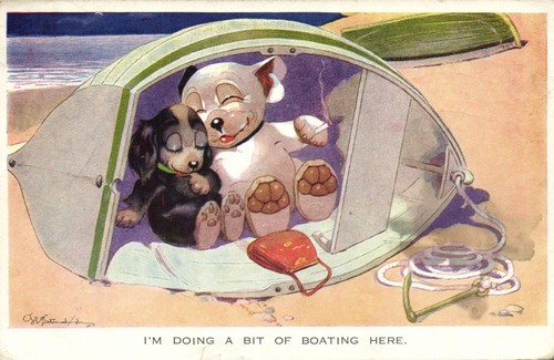 Bonzo dog lady smoking - dog,