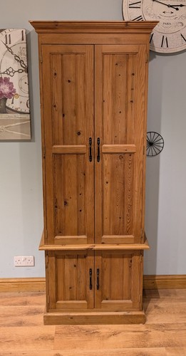 Solid pine cupboard wardrobe - solid,