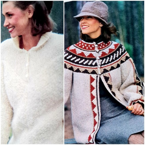 1980s yoke boucle jumper aztec - yoke,