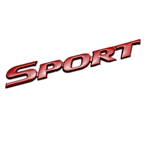 Metal red sport logo - red,