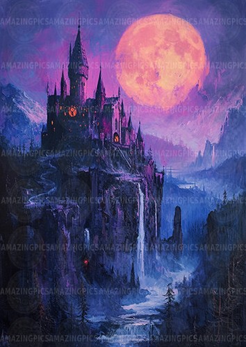 Dracula castle art print - dracula’s,