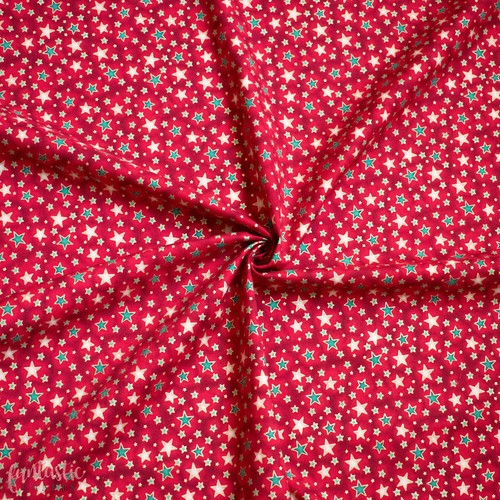 Christmas cotton fabric red - fabric,