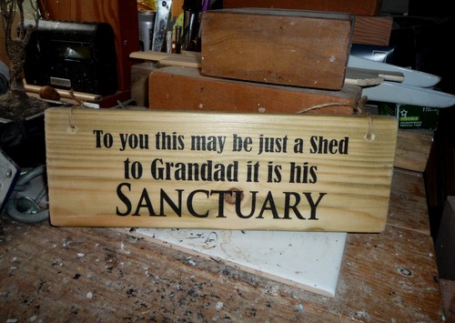 Shed sanctuary personalised - sanctuary,