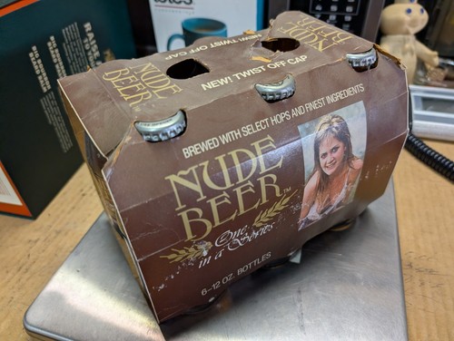 Nude beer six pack empties - beer,