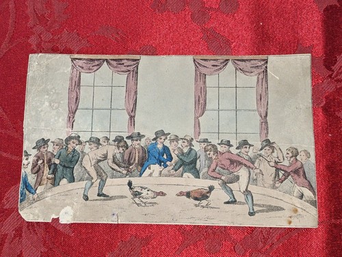 Cockfighting 1814 hand - cockfighting, 1814.