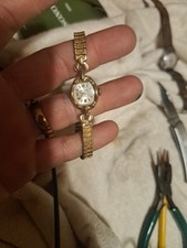  Antique Helbros 10k Yellow Rolled Gold RGP Bezeled Watch for Scrap or Repair