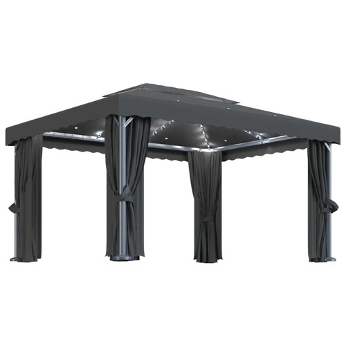 Gazebo with curtain and led - curtain,